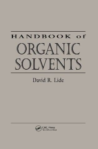 Cover of Handbook of Organic Solvents