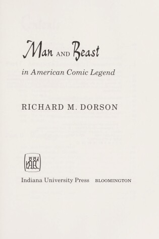 Cover of Man and Beast in American Comic Legend