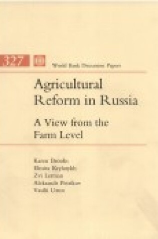 Cover of Agricultural Reform in Russia
