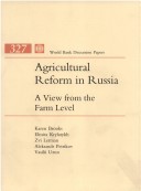 Cover of Agricultural Reform in Russia