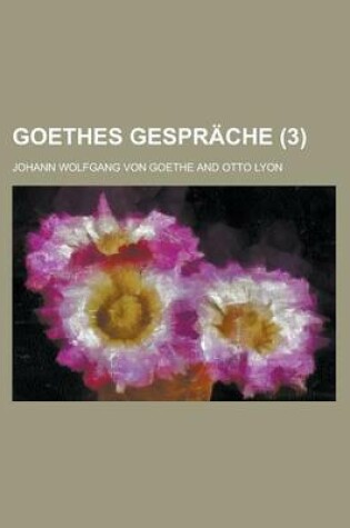 Cover of Goethes Gesprache (3)