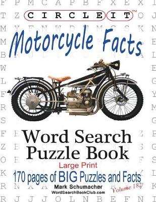 Book cover for Circle It, Motorcycle Facts, Word Search, Puzzle Book