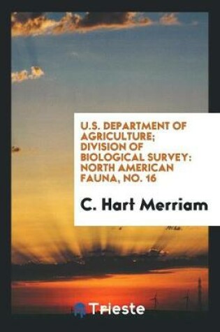 Cover of U.S. Department of Agriculture; Division of Biological Survey