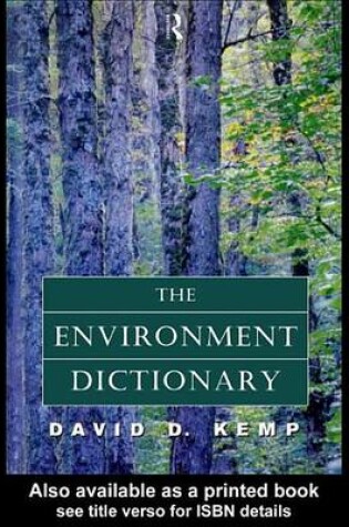 Cover of The Environment Dictionary