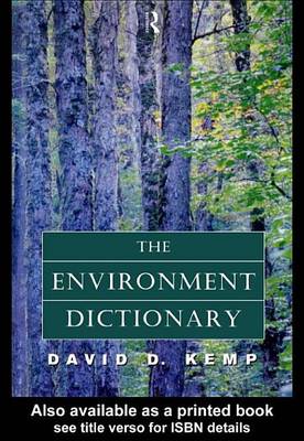 Book cover for The Environment Dictionary