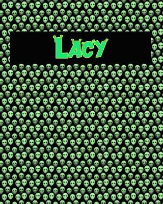 Book cover for 120 Page Handwriting Practice Book with Green Alien Cover Lacy