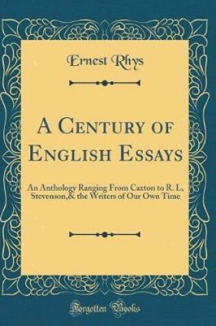 Cover of A Century of English Essays