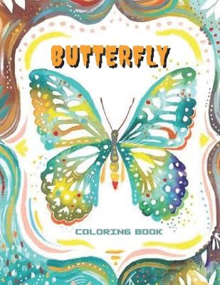 Book cover for butterfly coloring book