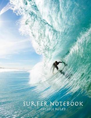 Book cover for Surfer Notebook College Ruled