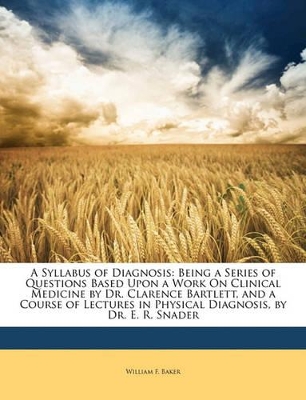 Book cover for A Syllabus of Diagnosis