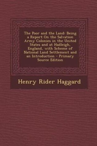 Cover of The Poor and the Land