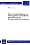 Book cover for Oekonomische Betrachtungen Zu Den Gemeinwirtschaftlichen Verpflichtungen Der Schweizerischen Bundesbahnen