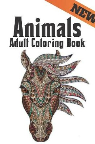 Cover of Adult Coloring Book New Animals