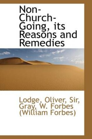 Cover of Non-Church-Going, Its Reasons and Remedies