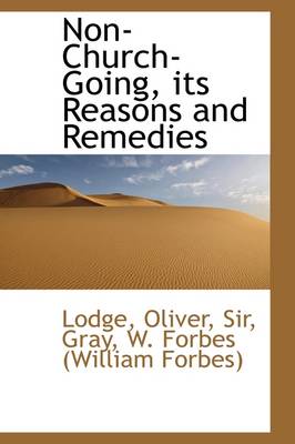 Book cover for Non-Church-Going, Its Reasons and Remedies