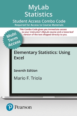Book cover for Mylab Statistics with Pearson Etext -- Combo Access Card -- For Elementary Statistics Using Excel -- 24 Months