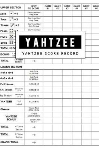 Cover of Yahtzee Score Record