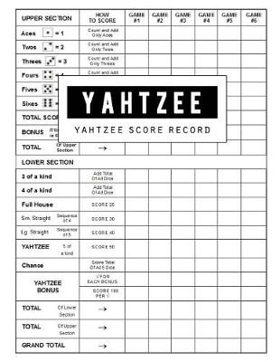 Book cover for Yahtzee Score Record