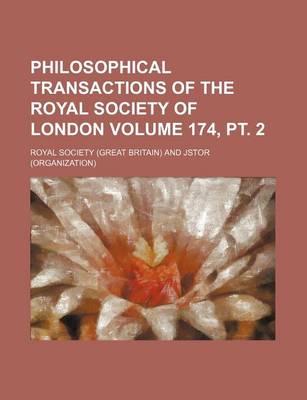 Book cover for Philosophical Transactions of the Royal Society of London Volume 174, PT. 2