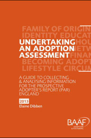 Cover of Undertaking an Adoption Assessment in England