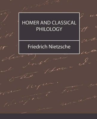 Book cover for Homer and Classical Philology