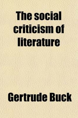 Cover of The Social Criticism of Literature