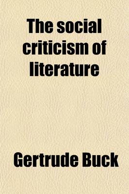 Book cover for The Social Criticism of Literature