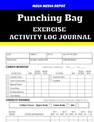 Book cover for Punching Bag Exercise Activity Log Journal