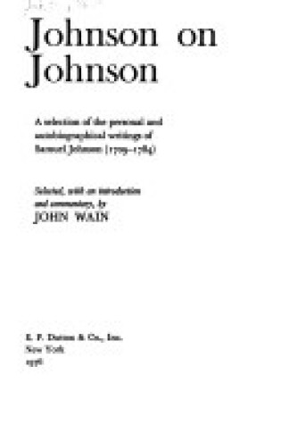 Cover of Johnson on Johnson