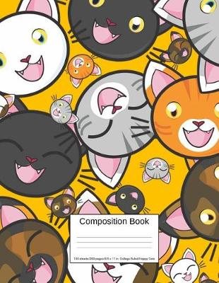 Book cover for Composition Book 100 Sheets/200 Pages/8.5 X 11 In. College Ruled/ Happy Cats