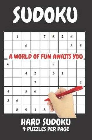 Cover of Sudoku Hard 4 Puzzles Per Page