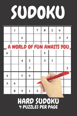 Book cover for Sudoku Hard 4 Puzzles Per Page