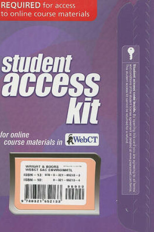 Cover of WebCT Student Access Kit for Environmental Science