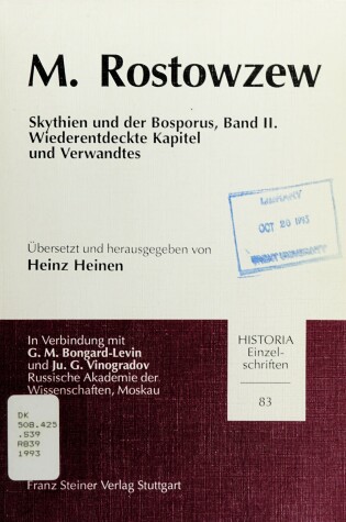 Cover of Skythien Und Der Bosporus, Band II