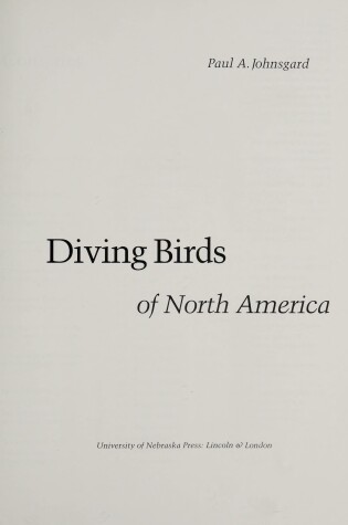 Cover of Diving Birds of North America