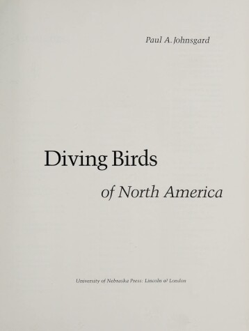 Book cover for Diving Birds of North America