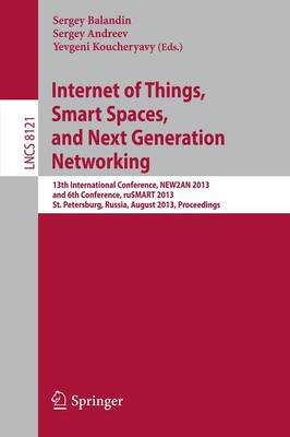 Book cover for Internet of Things, Smart Spaces, and Next Generation Networking