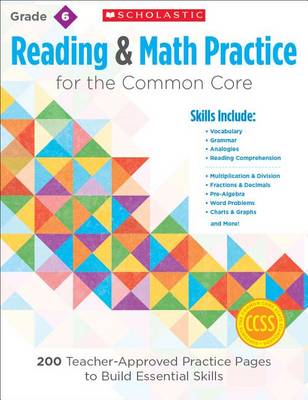 Book cover for Reading & Math Practice: Grade 6