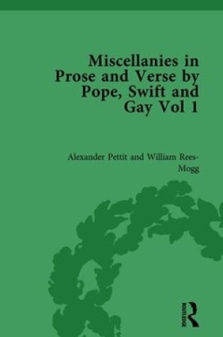 Cover of Miscellanies in Prose and Verse by Pope, Swift and Gay Vol 1