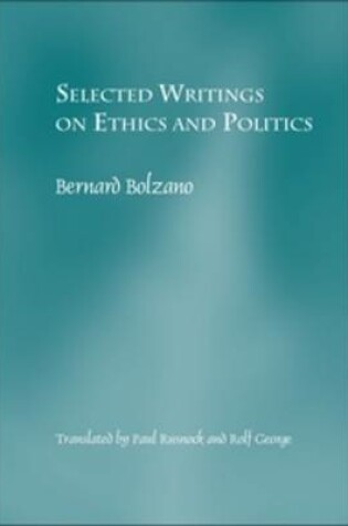 Cover of Selected Writings on Ethics and Politics