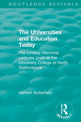 Book cover for The Universities and Education Today (1962)