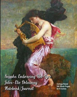 Book cover for Sappho Embracing Her Lyre - Jules-Elie Delaunay - Notebook/Journal