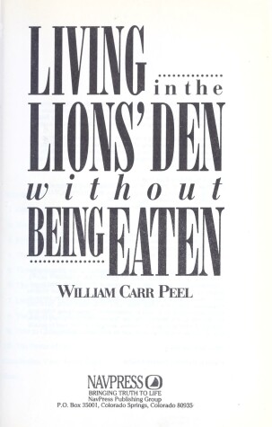 Book cover for Living in the Lions' Den without Being Eaten
