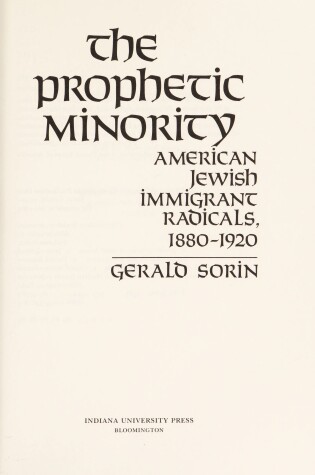 Cover of Prophetic Minority