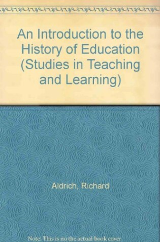 Cover of An Introduction to the History of Education