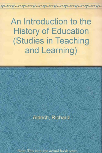 Cover of An Introduction to the History of Education