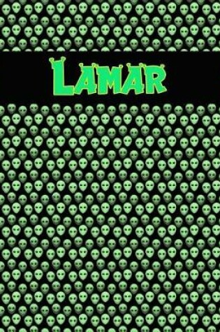 Cover of 120 Page Handwriting Practice Book with Green Alien Cover Lamar