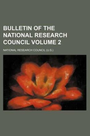 Cover of Bulletin of the National Research Council Volume 2