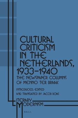 Cover of Cultural Criticism in the Netherlands, 1933-1940