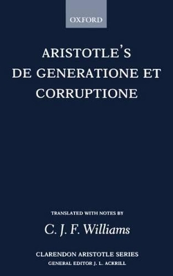 Cover of De Generatione et Corruptione